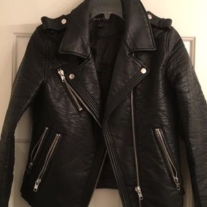Saks Fifth Avenue Black Motorcycle Jacket